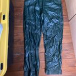 Rebecca Minkoff Dark Green Faux Leather Pants Sz. S Photo 0