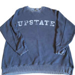 Aerie UPSTATE Gray Crewneck Sweatshirt S Petite Vtg Wash Faded Aesthetic VSCO Photo 0