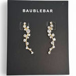 BaubleBar  Farah Ear Crawlers Gold Tone Rhinestone Earrings Photo 0