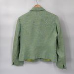 Talbots  Spring Blazer Jacket Womens 12‎ Green Cotton Knit Lined Pockets Photo 6