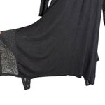 La Moda Black Keyhole Tunic Dress Size L XL Sharkbite Hem Whimsigoth Flowy Size L Photo 5