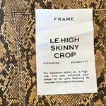frame denim NEW Frame Le High Skinny Crop Coated Python Jeans size 26 Photo 5