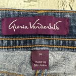 Gloria Vanderbilt  Women's Mid‎ Rise Blue Denim Capri Super Cute [Size 14] Photo 2
