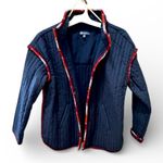 Democracy  Cotton Long Sleeve Funnel Neck Quilted Embroidered Edge Jacket Small Photo 0