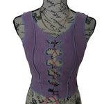 Brand New Lavender Peekaboo Top Black Photo 1
