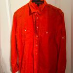 Ralph Lauren Vibrant Orange Button Down Shirt Photo 0