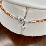 Pumpkin Pendant Orange, Champagne & Pearl Beaded Necklace Photo 4