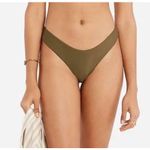 J.Crew Curved Waist Cheeky Bikini Bottom Beach Swim Minimalist Green Small NWT Photo 1