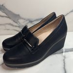 Naturalizer  Soul Black Round Toe Comfort Platform Wedge Achieve Loafer Sz 11W Photo 2