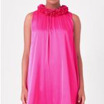 Endless Rose Anthropologie Hot Pink  Mini Dress with Floral Trim Photo 1