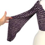 Urban Outfitters Lola Purple Polka Dot Long Sleeve Cropped Top Size Small Photo 4