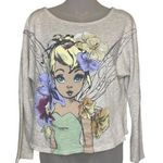 Disney  Tink Graphic Long Sleeve Sweater Crop Top Size Large Photo 0