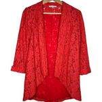 Alberto Makali  Red Lace Blazer M Photo 0