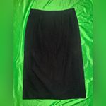 Michael Kors  Collection Black Side Slit Midi 100% Wool Skirt size 4 Photo 3