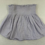 STARK Smocked Mini Skirt Women's Size Small Lavender Purple Cotton Blend Gauze Photo 0