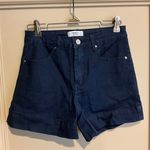 Forever 21 Cotton Blend Stretch 5-Pocket Denim Jeans Shorts Dark Blue Size 27 Photo 0