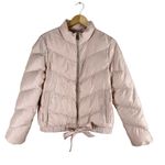 BCBGeneration Ribbon Tie Chevron Quilted Puffer Jacket in Blush, Medium Photo 2
