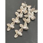 SHASHI Lilliana Earrings in Silver Womens Dangle Crystal Drop Bridal Photo 4