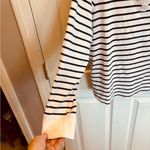 L.L. Bean White and Brown Fitted 3/4 Sleeve T Photo 2