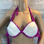 Apt. 9  Halter Top Bikini Purple Pink Polka Dots L Photo 11