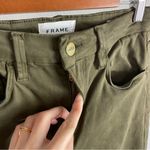 frame denim Frame Le Crop Mini Boot Washed Army Green Pants Size 24 Photo 6