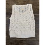 Ramy Brook  Tatiana Sleeveless‎ Sweater In Ivory Sweater Size Large Crochet Photo 2