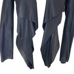 Bod & Christensen Zura Leather Jacket Women’s Size 2 Drape Front Studded Sleeves Photo 3