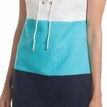 Trina Turk NWT Miss Brady Colorblock Lace-Up Dress White Blue Sz 6 Photo 0
