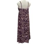 Ambrielle Maxi Nightgown Adjustable Straps Molded Cups Lace Accent Detail Purple Size M Photo 2