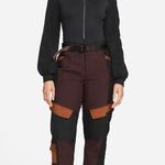 Nike NEW S  Jordan "Cozy Girl" Brown Quilted Panel Fleece Pants DJ2731-203 Belt Photo 1