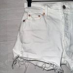Gap  Cheeky High Rise Denim Shorts White Distressed Raw Hem Summer Casual Photo 2