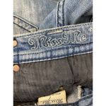 Miss Me Bootcut Womens Jeans Sz 27 Bling Rhinestone Distressed Denim Flap Pocket Photo 5
