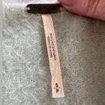 Free People Princess V-Neck Sweater Size M Fuzzy Textured Mint Pastel Green Photo 6