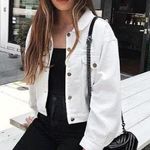 American Eagle  Outfitters White denim jacket - Photo 0