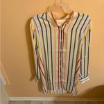 Summersalt NWT  Short Effortless Shirtdress Coverup in Rainbow Stripe Photo 2