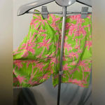 Lilly Pulitzer  size‎ 2 green with pink palm trees shorts-B12 Photo 5