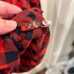 J.Crew Buffalo Plaid Flannel Popover Button Down size Large Photo 8