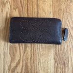 Orla Kiely Punched Stem Brown Leather‎ wallet Photo 1