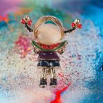 Cartoon Eating Watermelon Little Girl Enamel Brooch,‎ For Backpack Clothes Hats Gold Photo 2