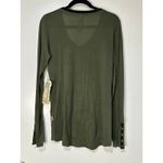Aratta Green Floral Long Sleeve Top Size Sm/Med NWOT Embroidery Velvet Accents Photo 7