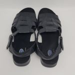 Dr Scholls Womens Double Air Pillow Fisherman Slingback Black Leather Sandals 10 Photo 1