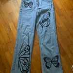 Simple Society 5/27 straight leg jeans with butterflies Photo 0