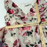 Fame and Partners  Dress‎ Womens 12 White Pink Beckman Floral Georgette Photo 7