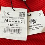 ZARA NWT  Orange/Red Ribbed Knit Long Sleeve Shirt Size Medium Photo 5