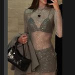 ZARA BLOGGER’S FAV|  SILVER RHINESTONE MESH DRESS Photo 9