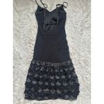 Sue Wong Nocturne Vintage 90’s Silk Dress Silk Slip Mini Dress Beaded Fairy Prom Photo 6