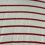 Reformation Benji Striped Dress Women’s Size Small Ivory Red Ribbed Casual Mini Photo 6