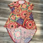 Ashley Blue tie dye dress, 3x, p to p is 20, high low, front length is 26, back is 40, very stretchy, NWOT Photo 3