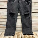 No Boundaries  Distressed Black Button Fly High Rise Straight Grunge 90s Jeans 9 Photo 5