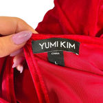 Yumi Kim Tie Me Over Red Velvet Dress Long Sleeve Wrap Tie Size Large Photo 11
